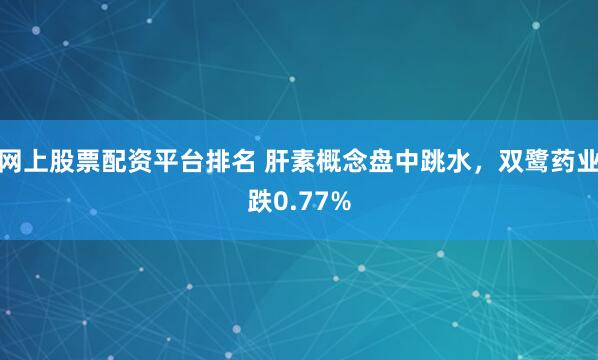 网上股票配资平台排名 肝素概念盘中跳水，双鹭药业跌0.77%
